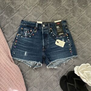 Brand New Custom Levi’s 501 Shorts: High Rise, Size 26